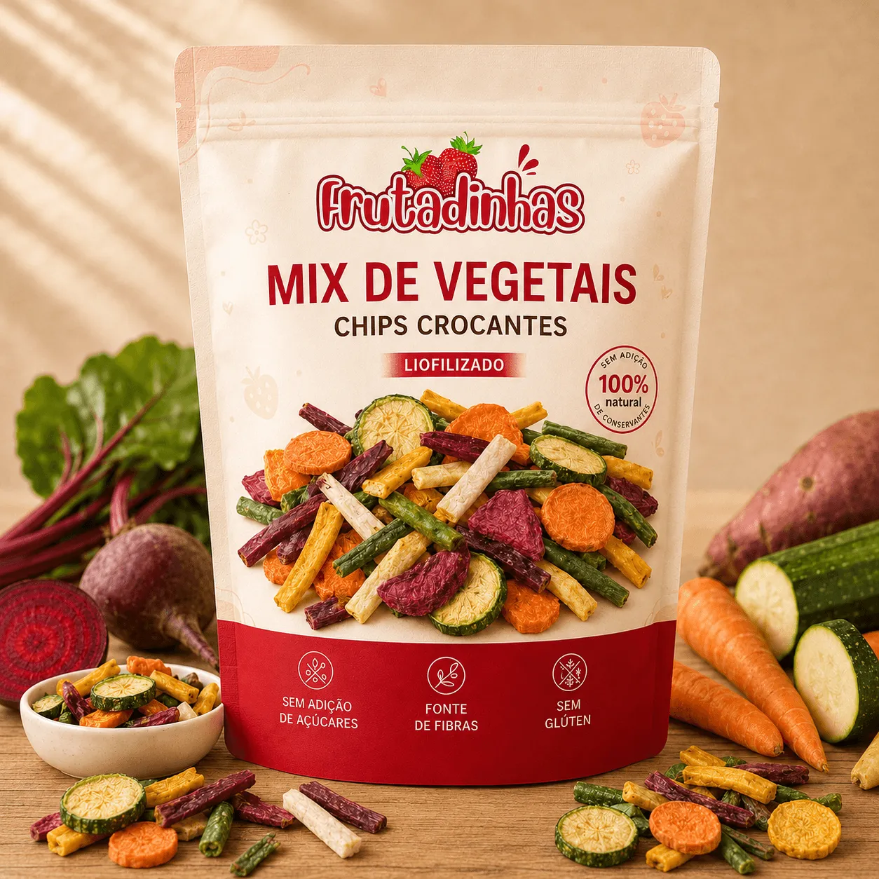 Mix de Vegetais Chips Crocantes