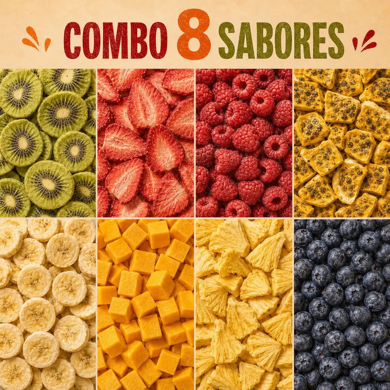 Combo 8 Sabores Liofilizados