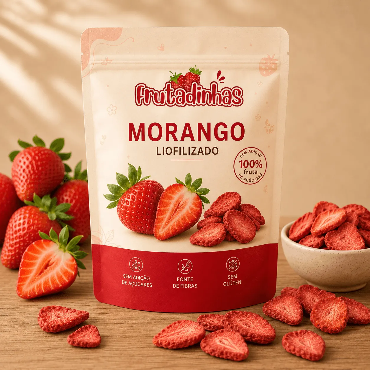 Morango Chips Crocante Natural