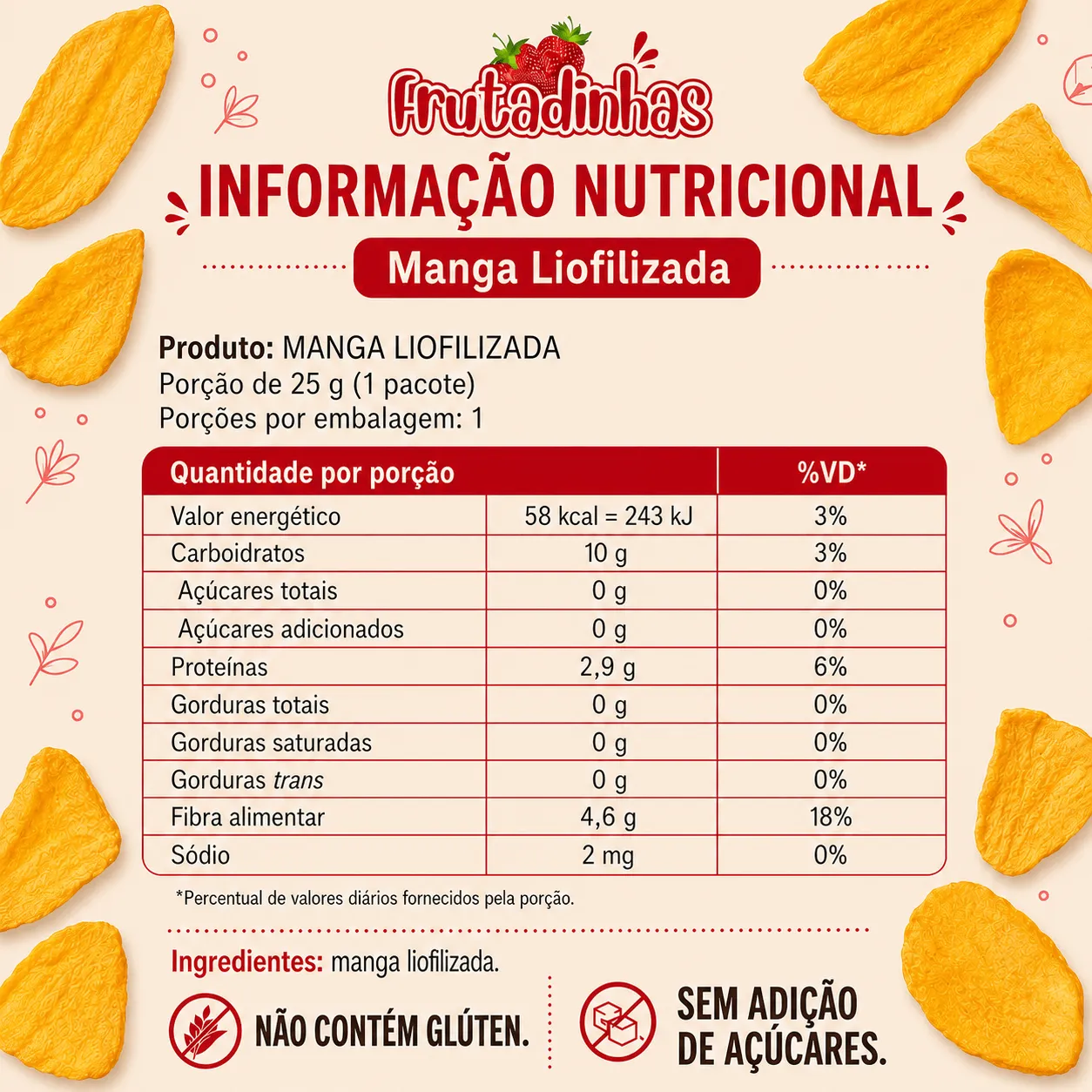 Manga Chips Liofilizado - 100g - Imagem 4