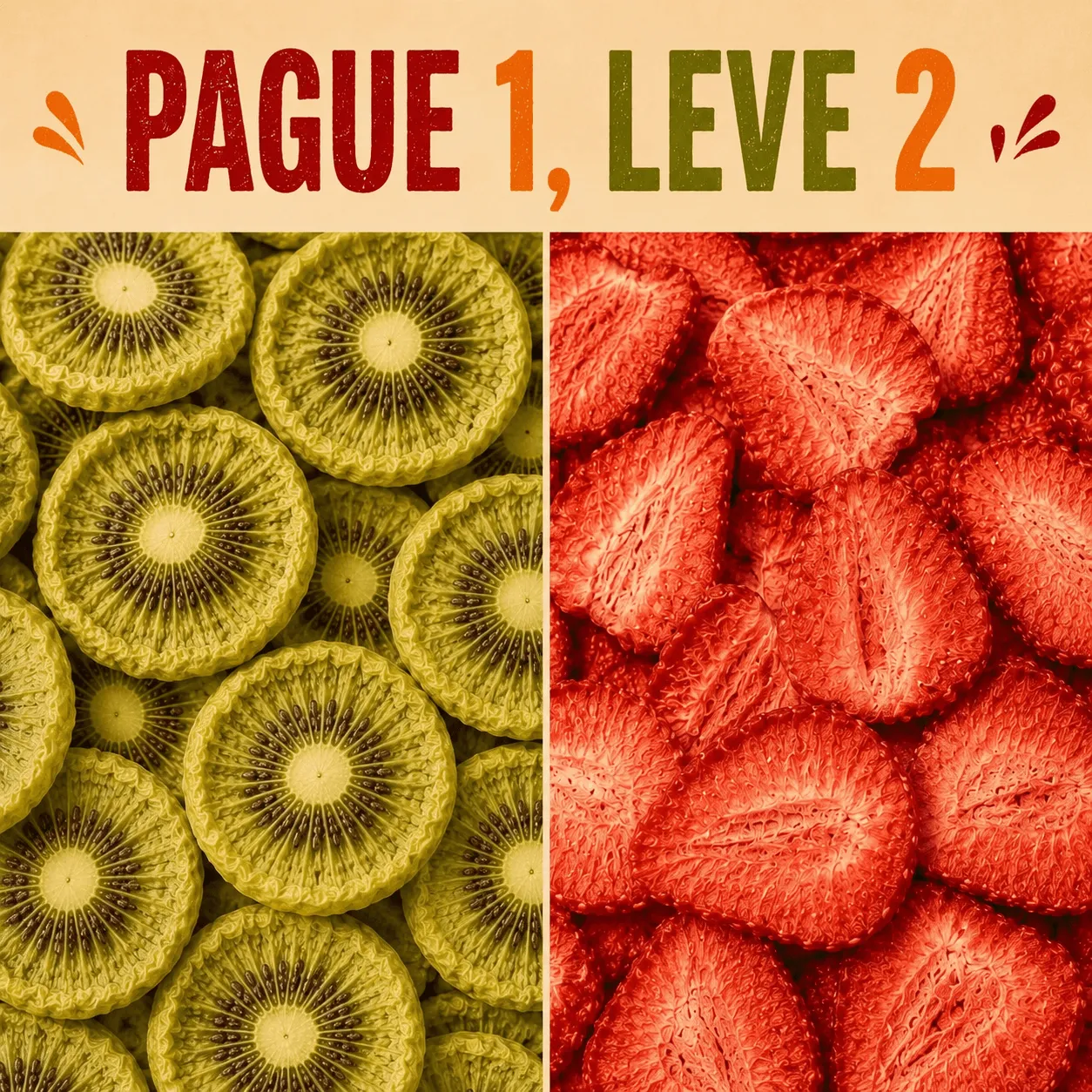 Kiwi + Morango - Liofilizado