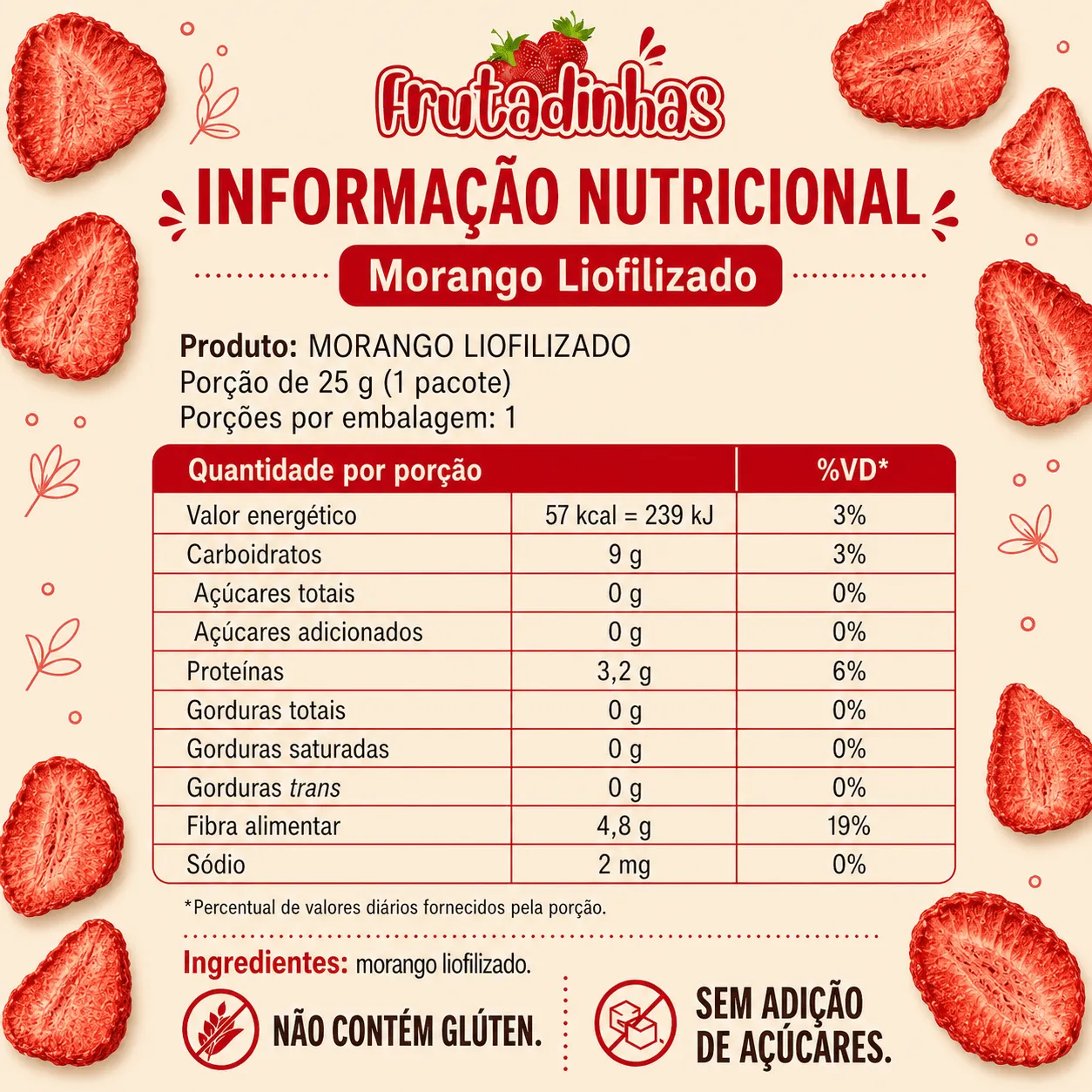 Kiwi + Morango - Liofilizado - 100g - Imagem 4
