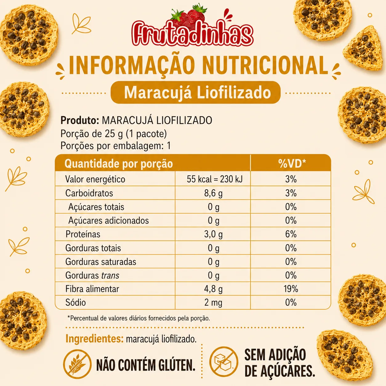 Framboesa + Maracujá - Liofilizado - 100g - Imagem 4