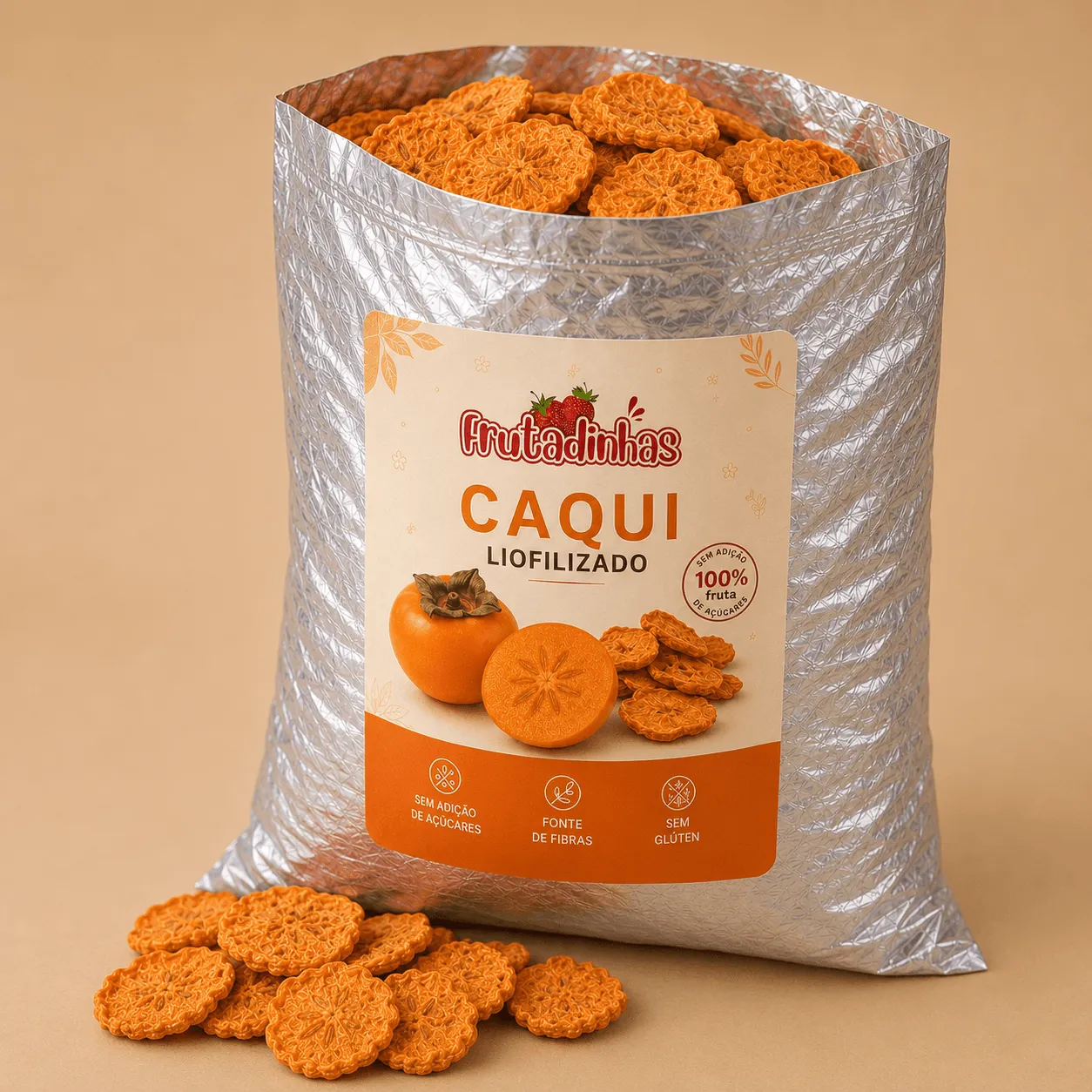 Caqui Chips Crocantes - 100g - Imagem 3